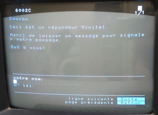 Ecran Repondeur